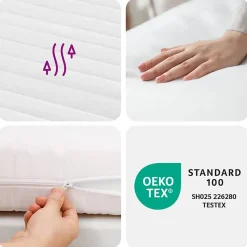 Matelas en mousse blanc 120x210 cm 7 zones dureté 20 ILD vidaXL