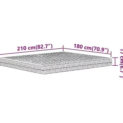 Matelas en mousse blanc 180x210 cm dureté H2 H3 vidaXL