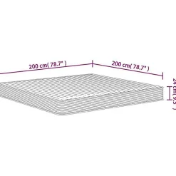 Matelas en mousse moyennement doux 200x200 cm vidaXL