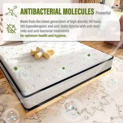 Matelas en mousse 90x190cm, Épaisseur 22 cm