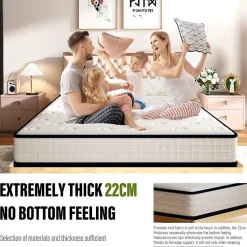 Matelas en mousse 160x200cm, Épaisseur 22 cm