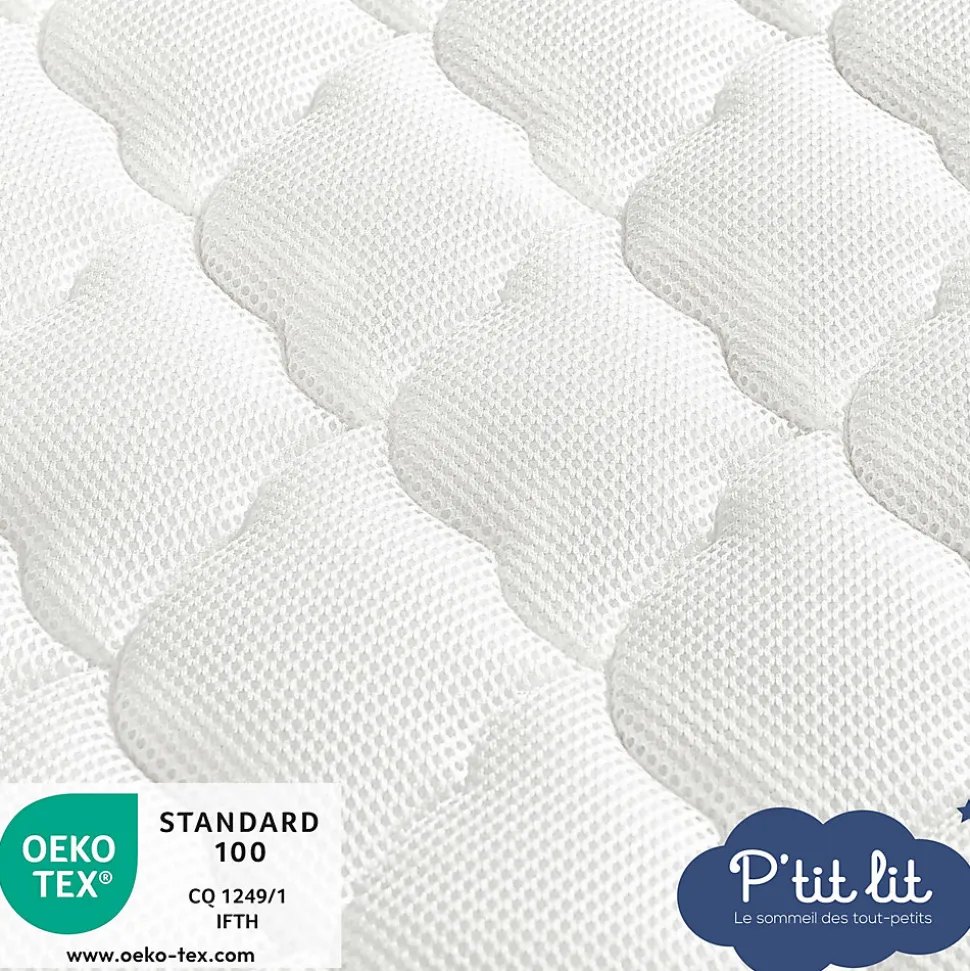 Matelas Enfant/Bébé Parfait - 2 Faces : Respirant l'Été / Douillet l'Hiver - Déhoussable - Anti Acarien
