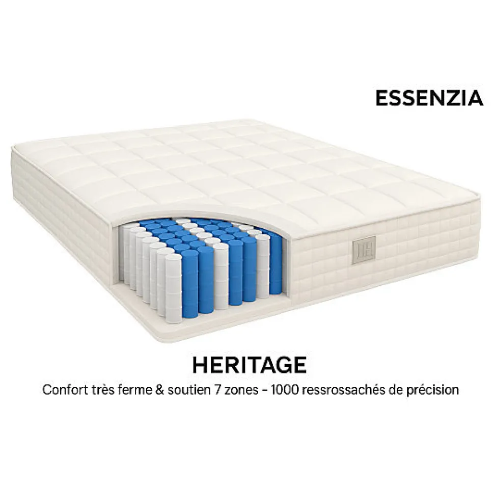 Matelas Essenzia HERITAGE 1200 RESSORTS FERME 180x200 Ressorts