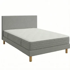 Matelas Essenzia LEVITATION Très Ferme 1000 + Sommier Tradition Graphic 13 cm + Pieds 120x190 Gris clair Ressorts
