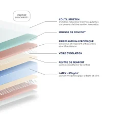 Matelas Essenzia MORPHOZONE 210 100x220 Latex