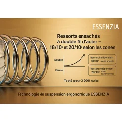 Matelas Essenzia SPRING 1200 RESSORTS CLASSIC 110x200 Ressorts