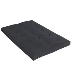 Matelas futon latex et fibres gris anthracite 140x190