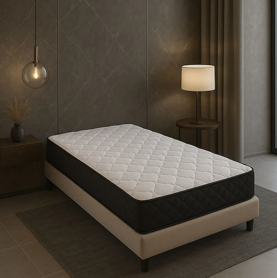 Matelas Latex 65 Kg/m3 + embourrage 100 % polesther - âme 100 % polyuréthane poli lattex 33 Kg/m3 70x190 x 19,5 cm Ferme 5 Zones d