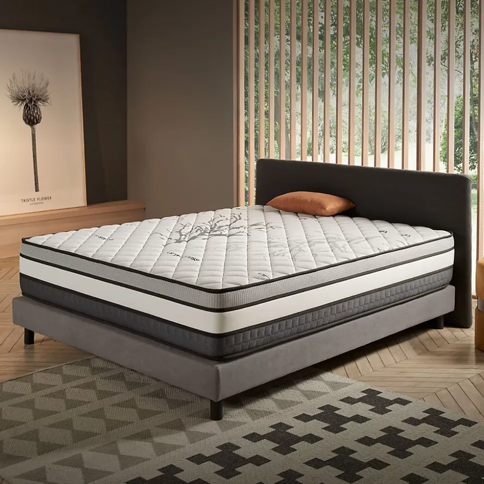 Matelas Mémoire de Forme Trilux - 160x200 - 30 cm - Confort Ferme - 7 zones - Blue Latex - Réversible - Hypoallergénique