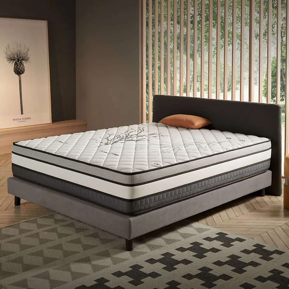 Matelas Mémoire de Forme Trilux - 140x200 - 30 cm - Confort Ferme - 7 zones - Blue Latex - Réversible - Hypoallergénique