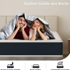 Matelas mousse 160x200, 32 cm Matelas en mousse, Advanced Sleep Care, Respirant, Zone 7, réversible des deux côtés