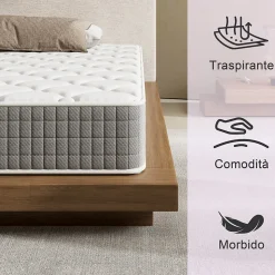 Matelas mousse 90x190 cm,Épaisseur 30 cm,Fermeté Moyenne,Respirant et Réversible