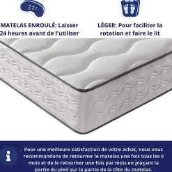 Matelas Mousse 160x200 Firenza, Ferme, Réversible, Côté Été/hiver, H25 Cm