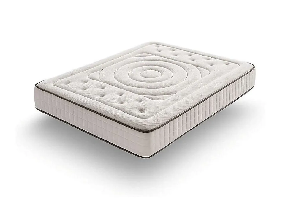 Matelas mousse 140x190 Imperial Cachemire, 25 cm, confort multizone, accueil moelleux, ferme, anti-acarien et hypoallergénique