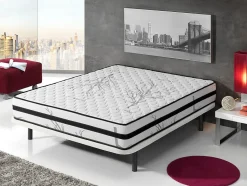 Matelas mousse 120x190 therapy carbone anti stress mousse h.r. épaisseur 19 cm tissu 3d système airfresh