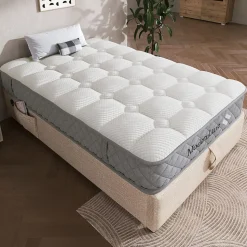 Matelas Orthopédique 90x200 cm, 7 Zones de Confort, Ressorts ensachés et Mousse Froid, Soutien H3 Moyenne Ferme, H 20 cm, Blanc