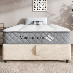 Matelas Orthopédique 90x200 cm, 7 Zones de Confort, Ressorts ensachés et Mousse Froid, Soutien H3 Moyenne Ferme, H 20 cm, Blanc