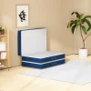 Matelas Pliant Triple 90X200CM, Matelas Polyvalent, 15cm Mousse épaisse, Housse Amovible et Lavable en Machine, Poignée de