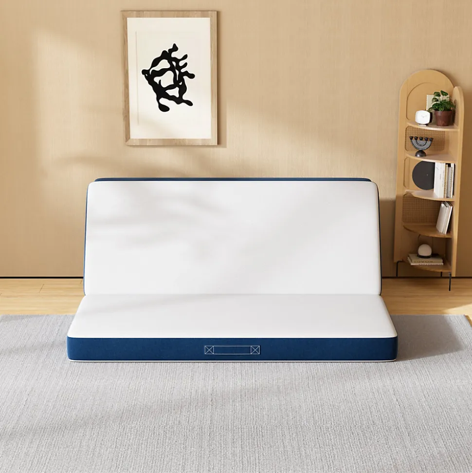 Matelas Pliant Triple 160X195CM, Matelas Polyvalent, 15cm Mousse épaisse, Housse Amovible et Lavable en Machine, Poignée de