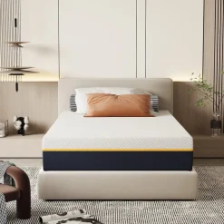 Matelas pour adulte 90 x 200 cm, épaisseur 21 cm (mousse à mémoire de forme + fibres de charbon de bambou)