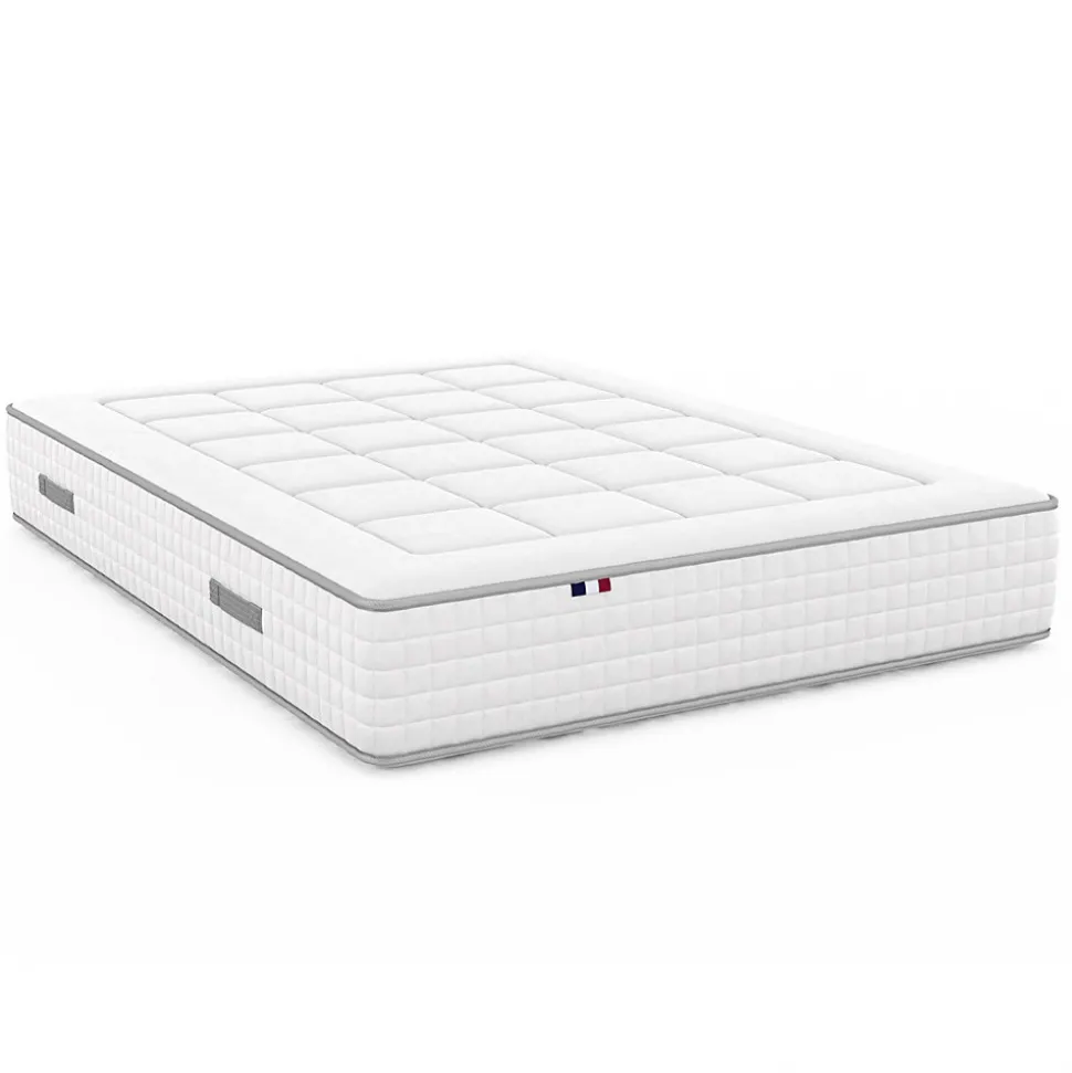 Matelas ressort 1600x2000 cm id literie soutien ferme accueil souple 7 zones epaisseur 30 cm protege-matelas