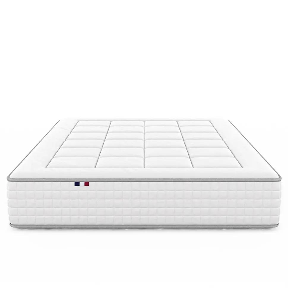 Matelas ressort 1600x2000 cm id literie soutien ferme accueil souple 7 zones epaisseur 30 cm protege-matelas