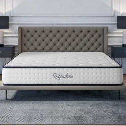 Matelas ressorts - 180x200 - 24 cm - Hybride - Blue Latex - Couchage Indépendant - Confort Mi-Ferme - Réversible - Upsilon