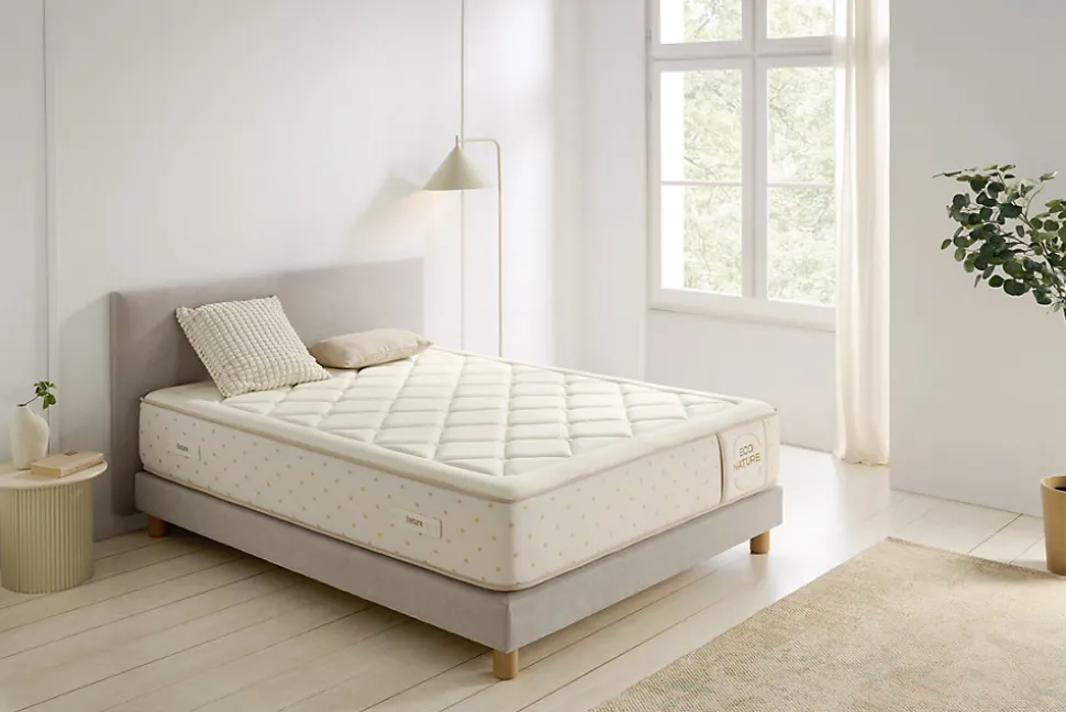 Matelas Ressorts Ensachés Eco Nature Spring, 30cm, 90x190cm - Moonia