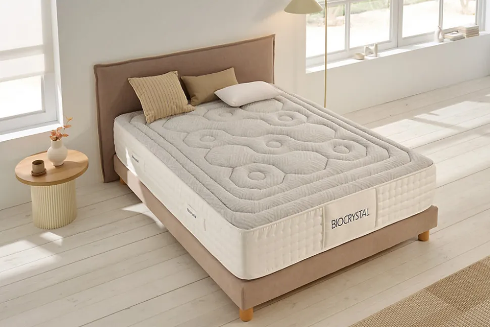 Matelas Ressorts Ensachés Biocrystal Selenium Spring, 30cm, 135x200cm - Moonia