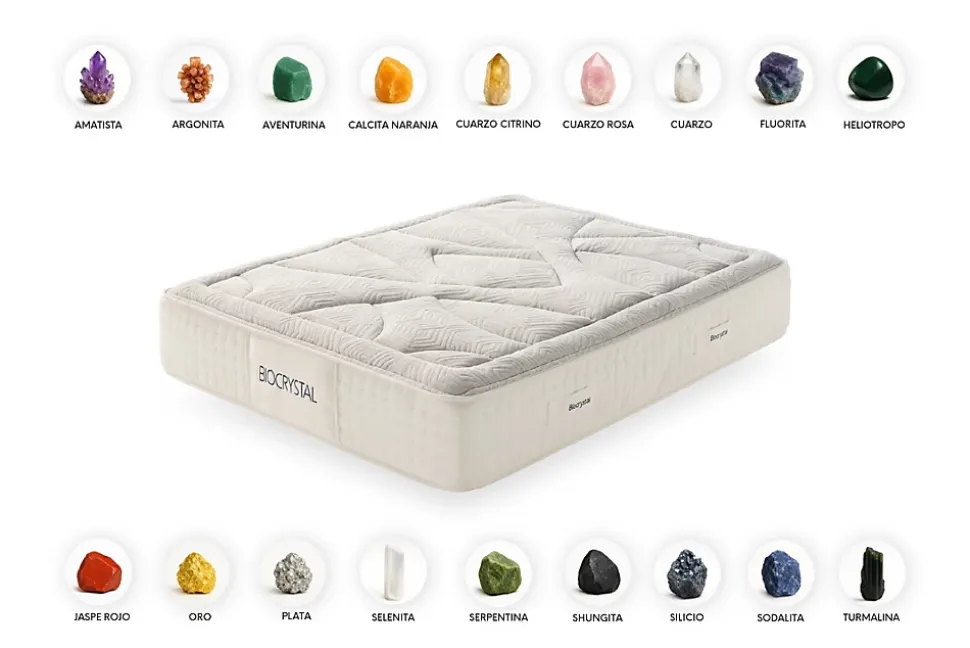 Matelas Ressorts Ensachés Biocrystal Gold Spring, 30cm, 160x200cm - Moonia