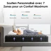 Matelas Ressorts 140x190 cm de Forme en Mousse et Ressorts, 30 cm Épaisseur