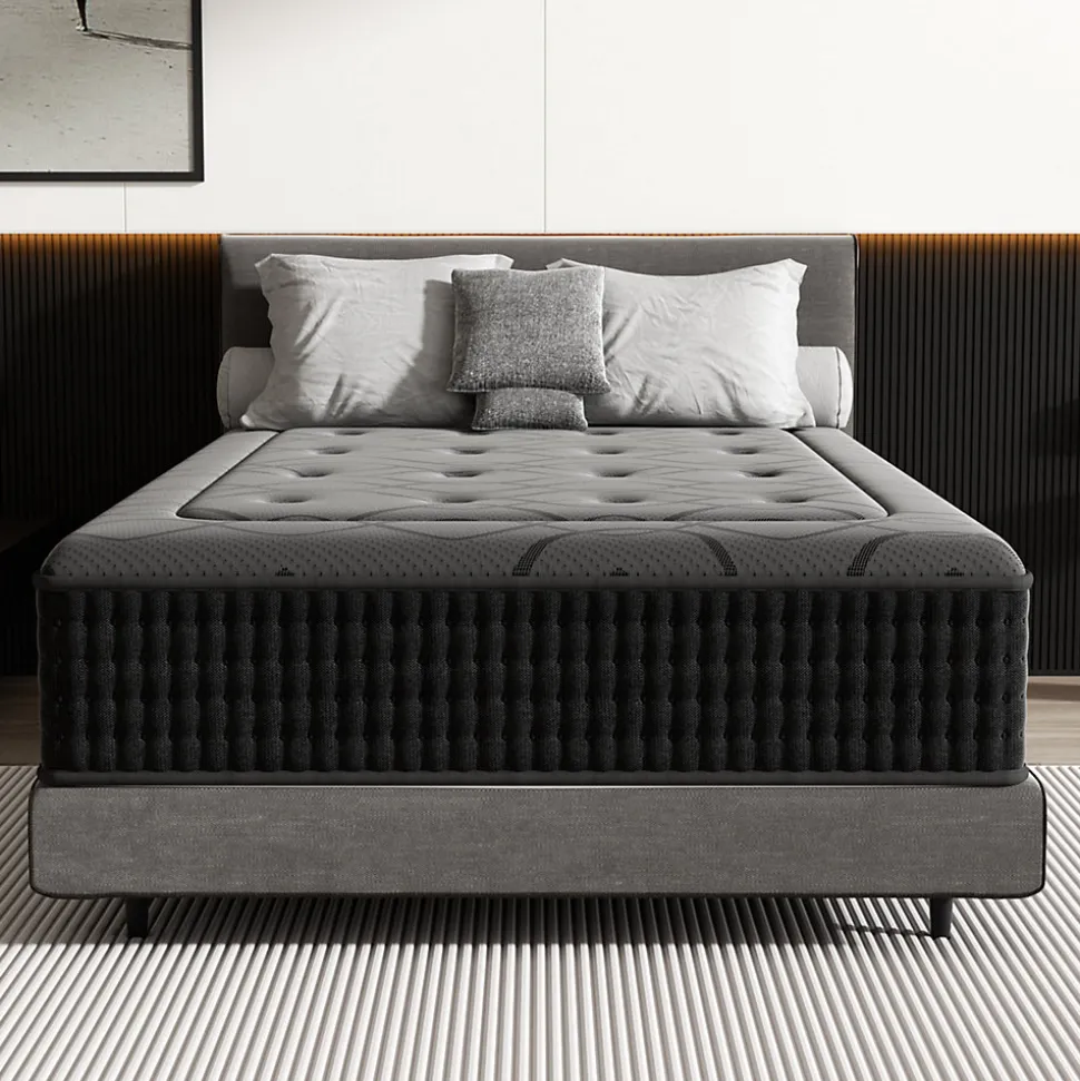 Matelas Ressorts 90x200 cm de Forme en Mousse et Ressorts, 30 cm Épaisseur