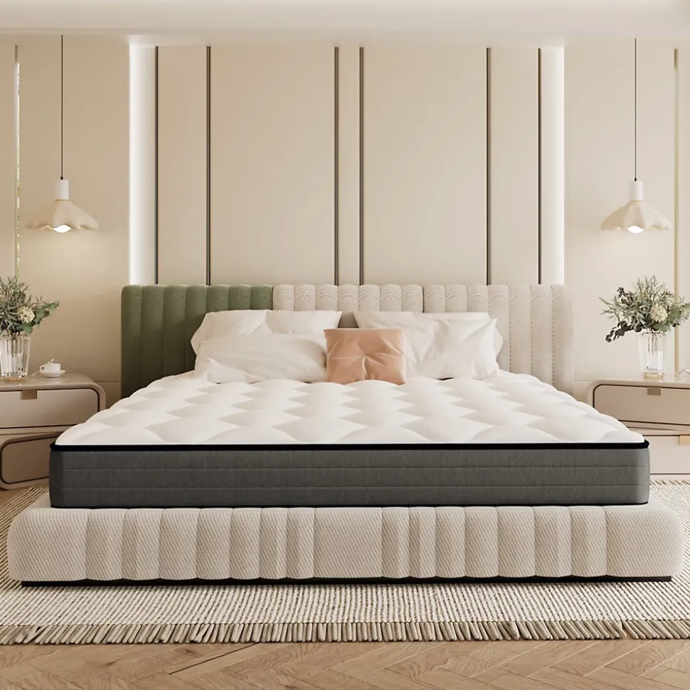 Matelas Ressorts 160x200 Épaisseur 20 cm Confort,Ergonomique 7 Zones Ergonomique