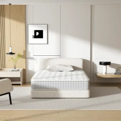 Matelas Ressorts 120x190cm de Forme en Mousse et Ressorts, 20 cm Épaisseur