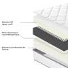 Matelas RONA 90x190 cm, réversible en mousse Memosoft100 à mémoire de forme et indépendance du couchage, épaisseur 20cm