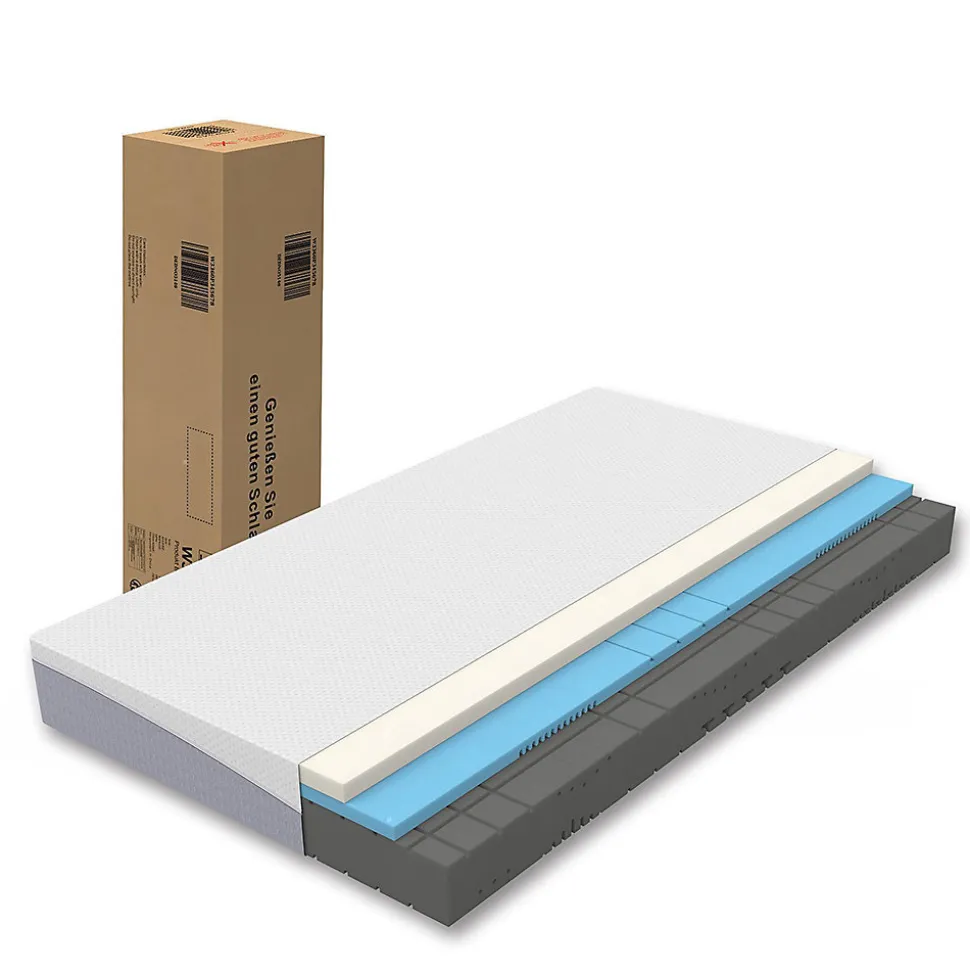 Matelas réversible 160x200cm,hauteur 20cm,degré de fermeté H3 & H4,côté souple et ferme,mousse confort 7 zones,Öko-Tex 100