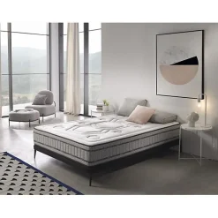 Matelas 140x190 - ECCOX - Double face - Mémoire de forme - Ressorts ensachés - Hauteur 30 cm