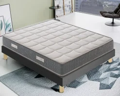 Matelas 160x190 à Mémoire de Forme - Epaisseur 21 cm - Mousse à Mémoire de forme 5 cm - 9 zones de confort - Mod Delphine