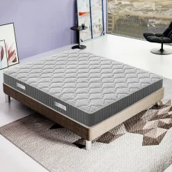 Matelas 90x190 à mémoire de forme - Epaisseur 20 cm - Mémoire 5 cm - Soulagement des points de pression - Hermes