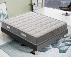 Matelas 140x200 à Mémoire de Forme - Epaisseur 21 cm - Mousse à Mémoire de forme 5 cm - 9 zones de confort - Mod Delphine