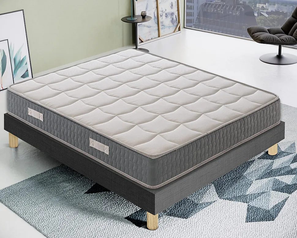 Matelas 140x200 à Mémoire de Forme - Epaisseur 21 cm - Mousse à Mémoire de forme 5 cm - 9 zones de confort - Mod Delphine