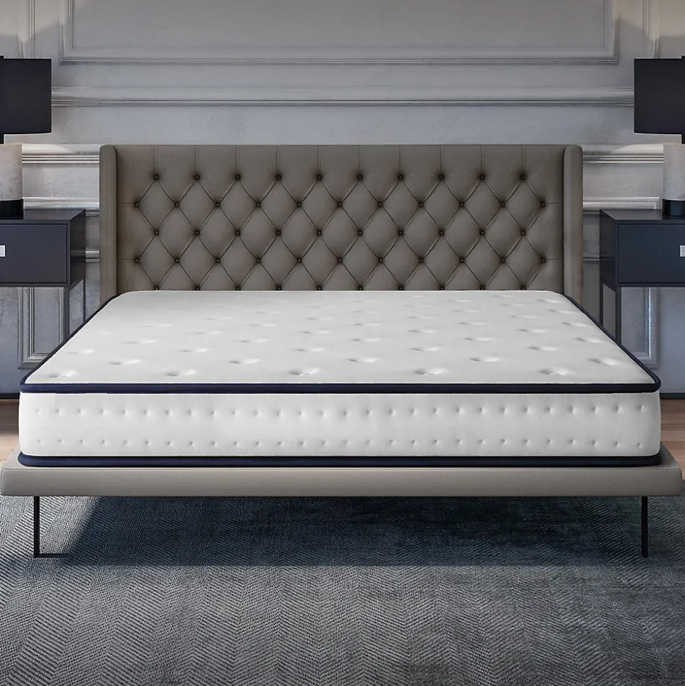 Matelas 90x190 - Mousse mémoire de forme - Blue Latex - Confort Équilibré - 7 zones - Réversible - Durable - Upsilon