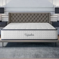 Matelas 140x200 - Épais 32 cm - Mousse mémoire de forme - Blue Latex - Confort Ferme - 7 zones - Réversible - Durable - Upsilon