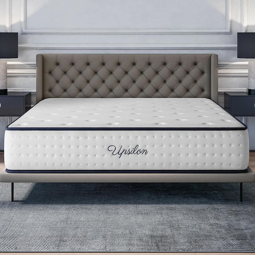 Matelas 140x190 - Épais 32 cm - Mousse mémoire de forme - Blue Latex - Confort Ferme - 7 zones - Réversible - Durable - Upsilon