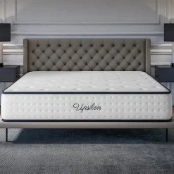 Matelas 140x190 - Épais 30 cm - Mousse mémoire de forme - Blue Latex - Confort Ferme - 7 zones - Réversible - Durable - Upsilon