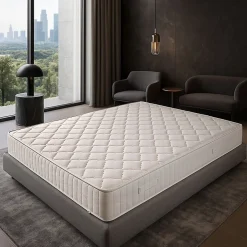 Matelas 100x200 - Tissu Ignifug - Soutien Ferme - Mousse Poli Lattex Indformable - anti feu 100 200 - H 25 CM