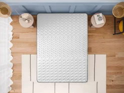 Matelas 140x190 Alpha - Mousse HR - Accueil Blue Latex - Épais 30 cm - 7 zones de soutien - Face été/hiver - Confort Ferme