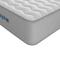 Matelas 140x190 Alpha - Mousse HR - Accueil Blue Latex - Épais 30 cm - 7 zones de soutien - Face été/hiver - Confort Ferme