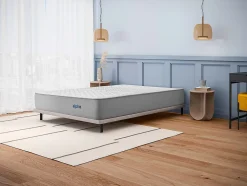 Matelas 160x200 Alpha - Mousse HR - Accueil Blue Latex - Épais 30 cm - 7 zones de soutien - Face été/hiver - Confort Ferme
