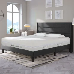 Matelas 160x200 cm - Ergonomique 7 Zones avec Mousse Froide, Confort H2 H3, Housse Amovible Lavable à Fermeture Éclair - Blanc